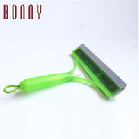 Window glass spray squeegee with with sprayer and wiper