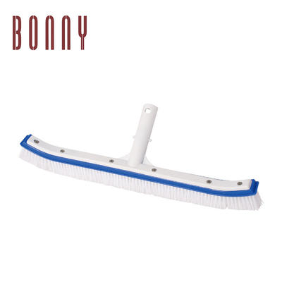 18" Swimming pool cleaning wall brush with aluminum back easily sweep algae from walls/ floors/steps