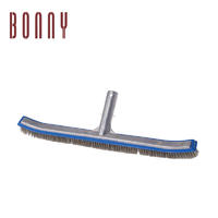 Heavy Duty Pool Brush Premium 18" Aluminium Swimming Pool Cleaning Brush with Stainless Steel Bristles